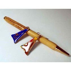 cloisonne triangle earrings