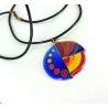 Blue-dial enamel pendant