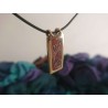 Red hearts enameled brass necklace pendant