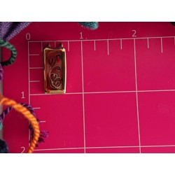 Red hearts enameled brass necklace pendant