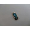 Blue-Green vitreous enamel pendant-handmade floral style