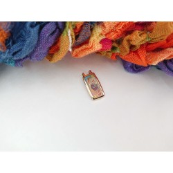 Floral red heart Brass Cloisonne enamel pendant - Handmade Artsy Craft women jewelry -