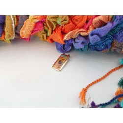 Floral red heart Brass Cloisonne enamel pendant - Handmade Artsy Craft women jewelry -