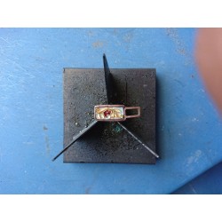 Floral red heart Brass Cloisonne enamel pendant - Handmade Artsy Craft women jewelry -