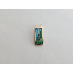 Green leaves and blue-sky cloisonne enamel pendant by BeyondKente (GesfOfCreation.etsy.com)
