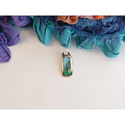 Green leaves and blue-sky cloisonne enamel pendant by BeyondKente (GesfOfCreation.etsy.com)