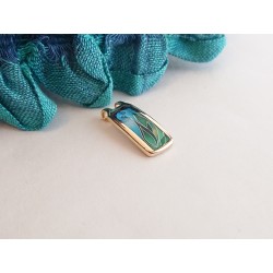 Green leaves and blue-sky cloisonne enamel pendant by BeyondKente (GesfOfCreation.etsy.com)
