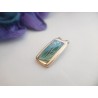 Green leaves and blue-sky cloisonne enamel pendant by BeyondKente (GesfOfCreation.etsy.com)