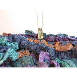 Green leaves and blue-sky cloisonne enamel pendant by BeyondKente (GesfOfCreation.etsy.com)