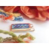 Blue waves enamel cloisonné pendant -brass handmade jewelry (GesfOfCreation.etsy.com)