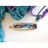 Flying Bird Enamel cloisonné pendant -brass- handmade jewelry (GesfOfCreation.etsy.com)