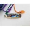 Flying Bird Enamel cloisonné pendant -brass- handmade jewelry (GesfOfCreation.etsy.com)