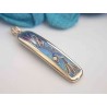 Flying Bird Enamel cloisonné pendant -brass- handmade jewelry (GesfOfCreation.etsy.com)