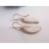 Blue green leaf enamel earrings -brass- handmade jewelry (GesfOfCreation.etsy.com)