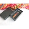 Red enamel cloisonne pendant. Brass enamel jewelry.