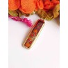 Red enamel cloisonne pendant. Brass enamel jewelry.