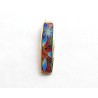 Blue and red Flowers brass enamel cloisonne pendant