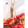 Initial enamel cloisonne brass pendant