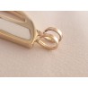 Initial enamel cloisonne brass pendant