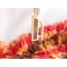 Initial enamel cloisonne brass pendant