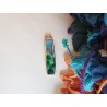 green mountains-scene-brass-enamel-pendant