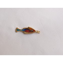 Cloisonne enamel fish pendant