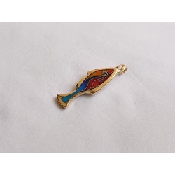 Cloisonne enamel fish pendant
