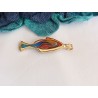 Cloisonne enamel fish pendant
