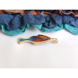 Cloisonne enamel fish pendant