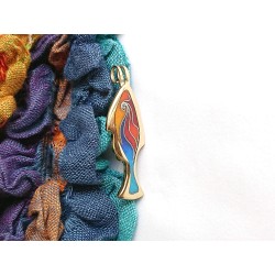 Cloisonne enamel fish pendant