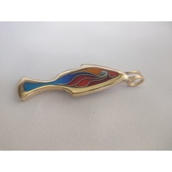 Cloisonne enamel fish pendant