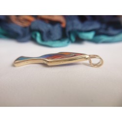 Cloisonne enamel fish pendant