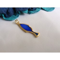 Cloisonne enamel fish pendant