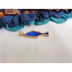 Cloisonne enamel fish pendant