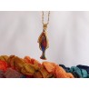 Cloisonne enamel fish pendant