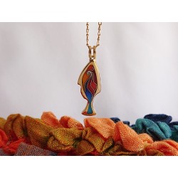 Cloisonne enamel fish pendant