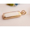 Fall leaves enamel brass pendant