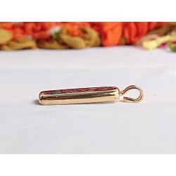 Fall leaves enamel brass pendant
