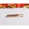 Fall leaves enamel brass pendant
