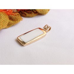 Fall leaves enamel brass pendant